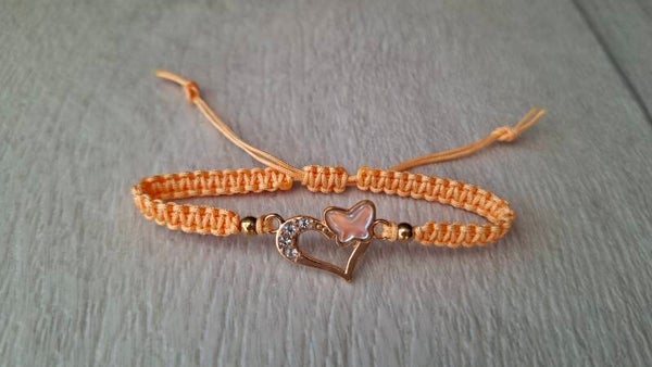 Armband Herz orange