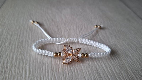 Armband Schmetterling weiß