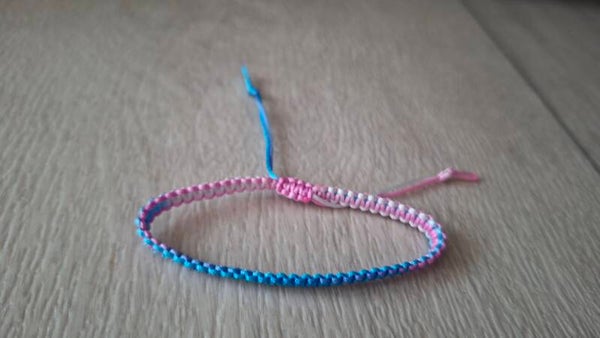 Armband blau rosa
