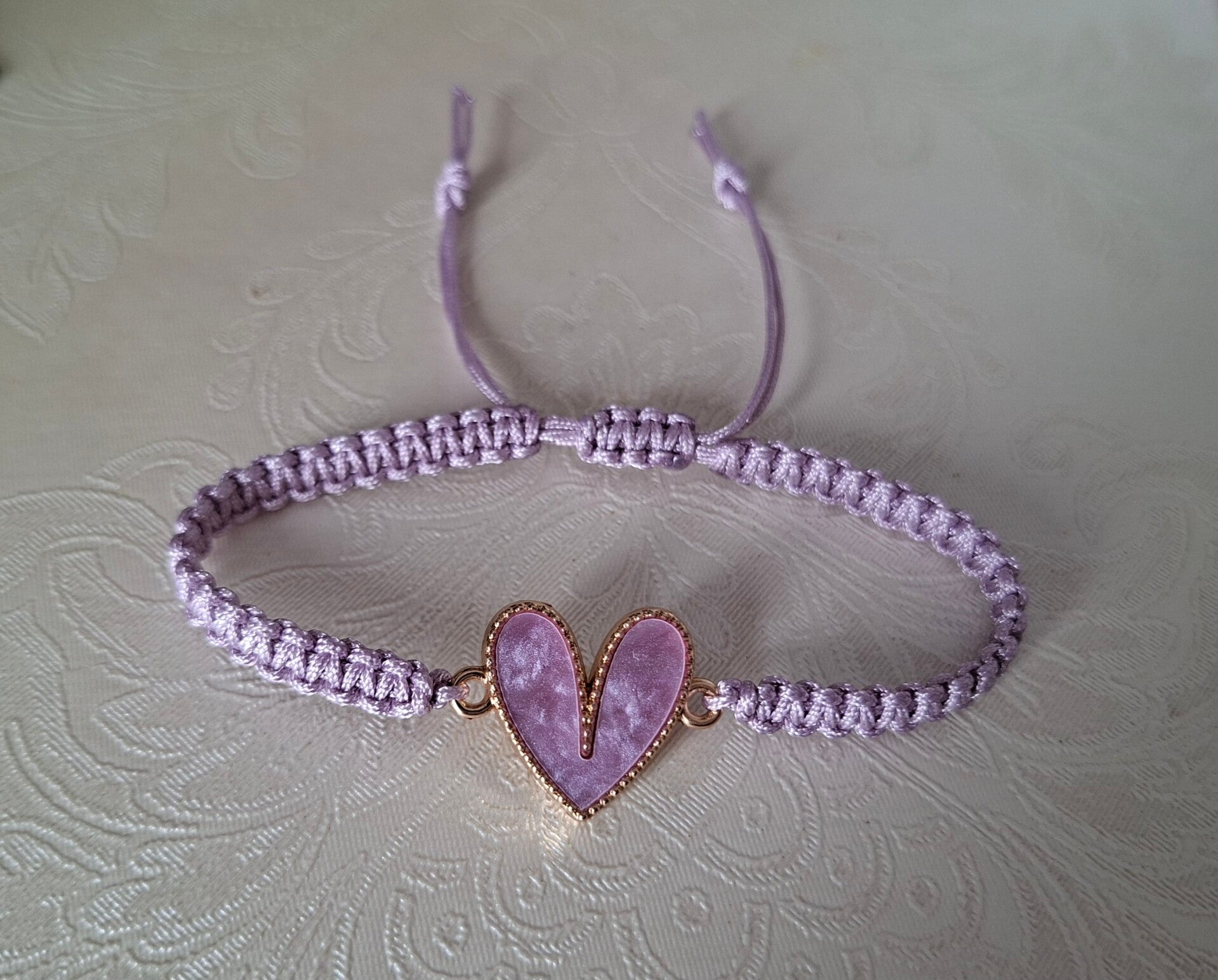 Armband Herz lila