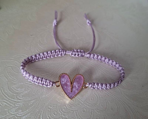 Armband Herz lila