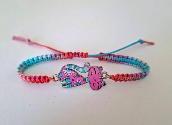 Armband Katze bunt