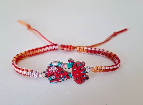 Armband Katze bunt