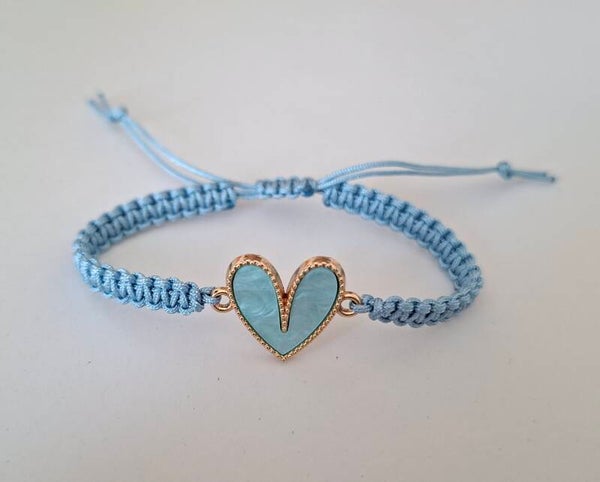 Armband Herz hellblau