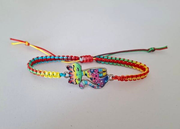 Armband Katze bunt
