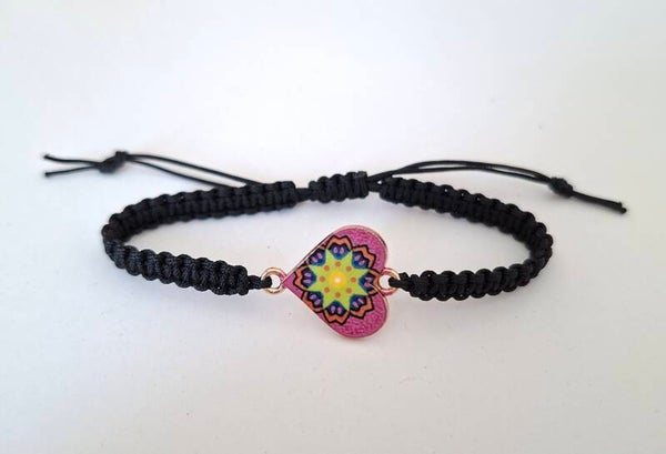 Armband Herz schwarz