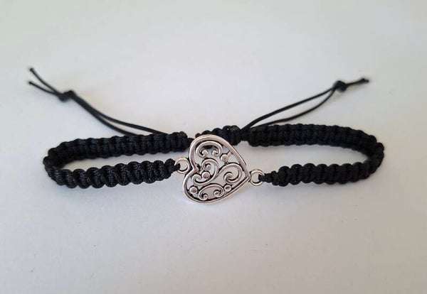Armband Herz schwarz