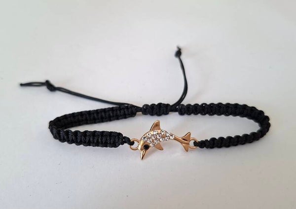 Armband Delfin schwarz