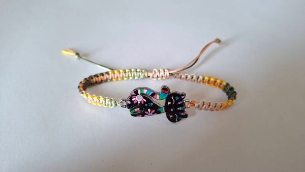 Armband Katze bunt