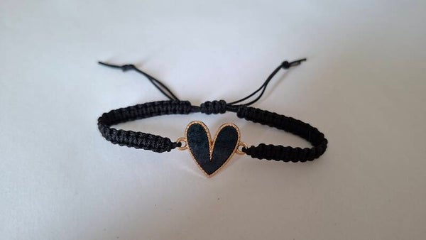 Armband Herz schwarz