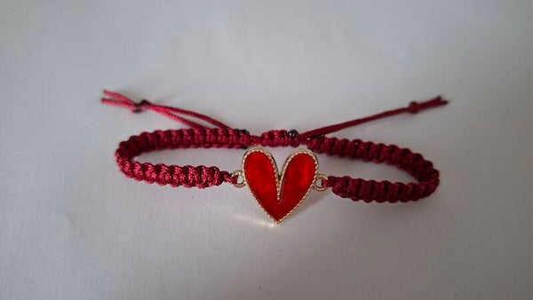 Armband Herz bordeux