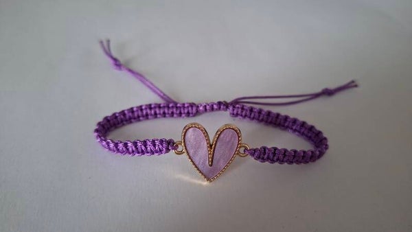 Armband Herz lila