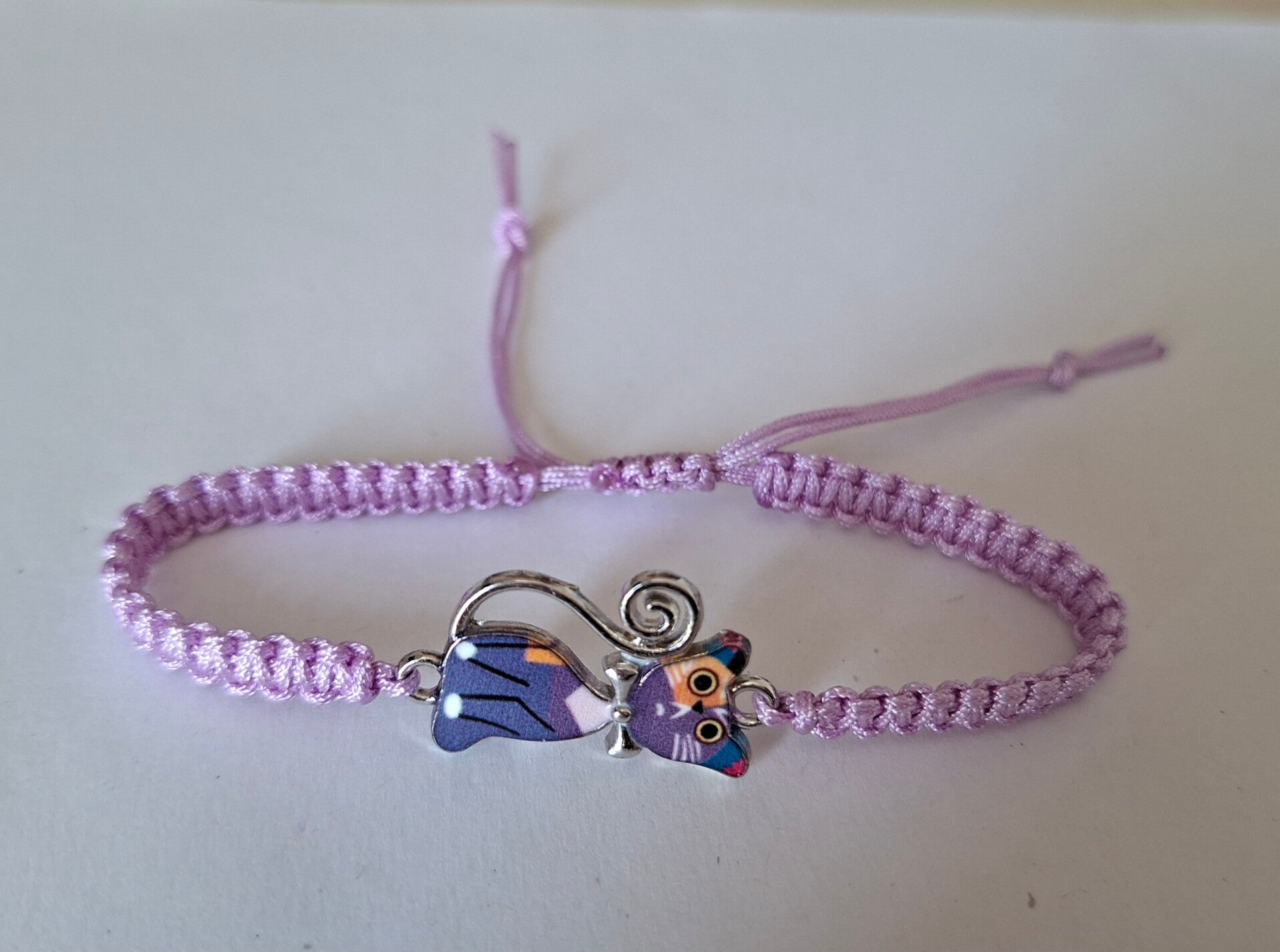 Armband Katze lila