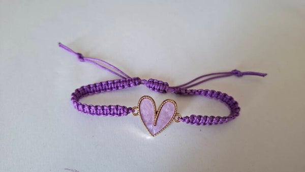 Armband Herz lila