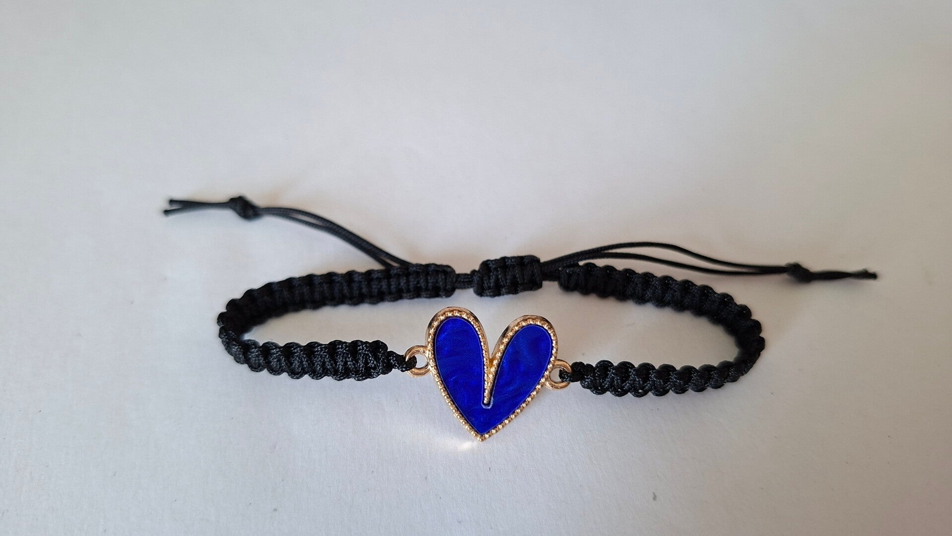 Armband Herz blau schwarz