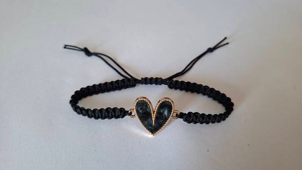 Armband Herz schwarz