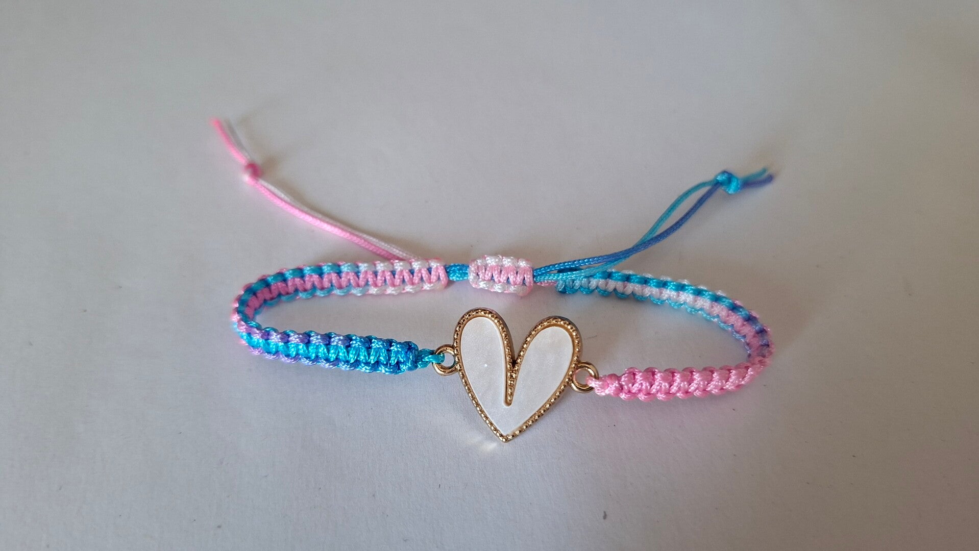 Armband Herz rosa blau
