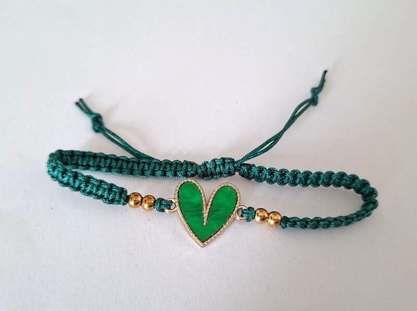Armband Herz grün