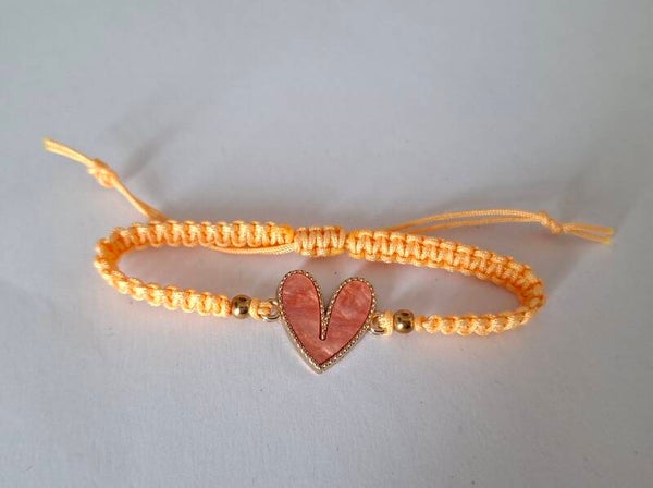 Armband Herz orange