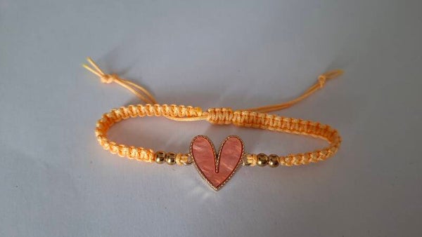 Armband Herz orange