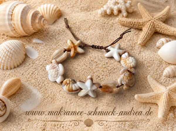 Armband Seestern, Muscheln