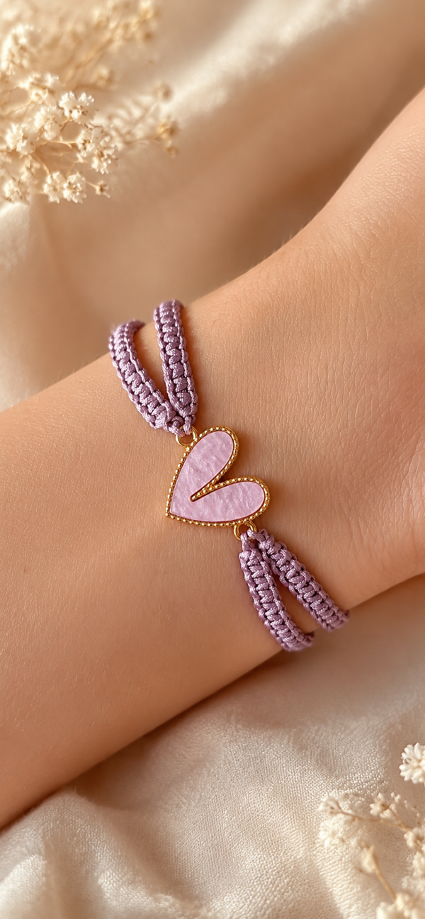 Armband Herz lila
