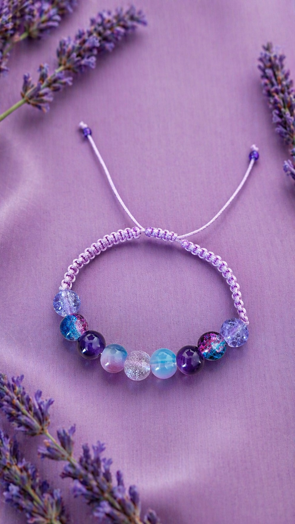 Armband Perlen flieder