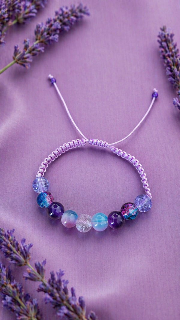 Armband Perlen flieder