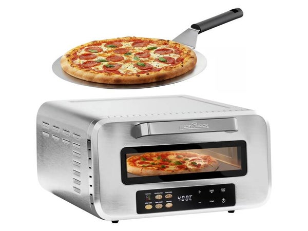 PROFI COOK Pizzaofen PC-PO 1323, inkl. Pizzastein & Pizzaheber, 400°C