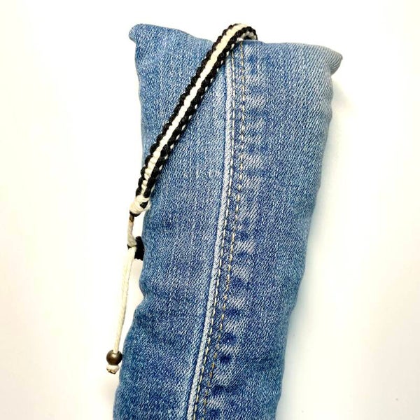 Heren knooparmband zwart & crème macramé