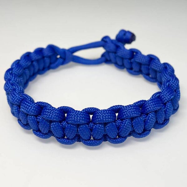 Paracord herenarmband blauw