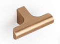 Knop HINOKI messing geborsteld