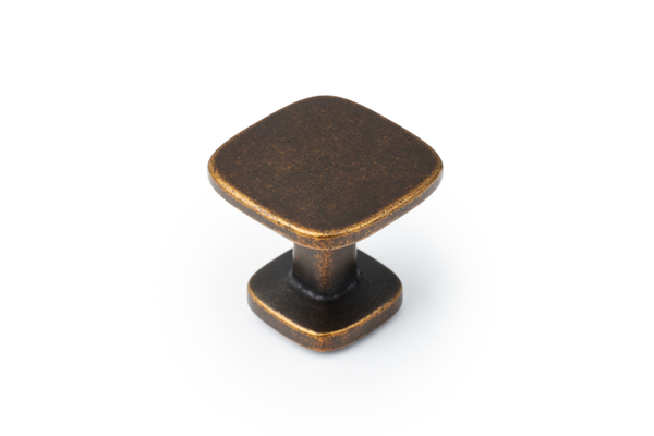 Knop QUART MINI antiek brons 26x26 mm