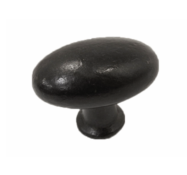Knop OVAAL zwart in 2 maten