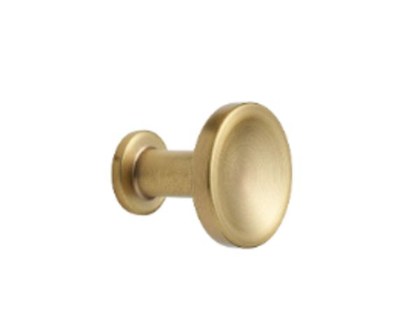 Knop CHATEAU rond messing geborsteld