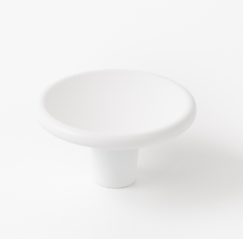Knop DISC mat wit 50x27 mm