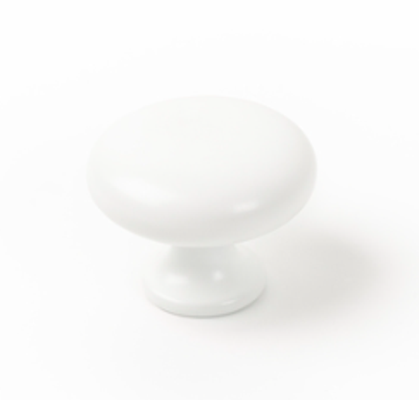 Knop Duke mat wit 32x26 mm