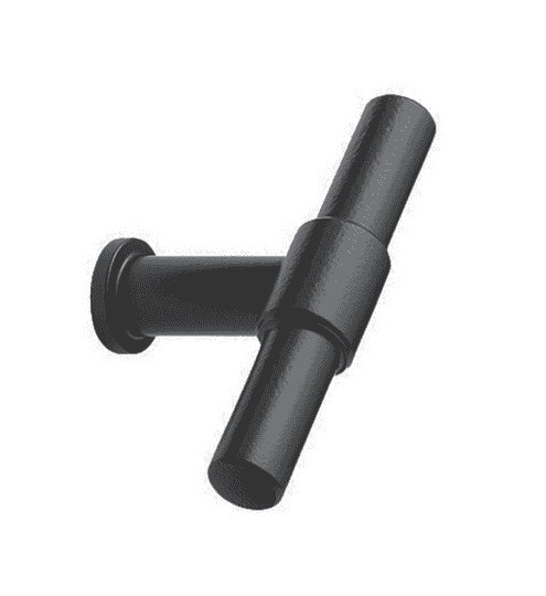 Knop KNOT zwart 75x44 mm