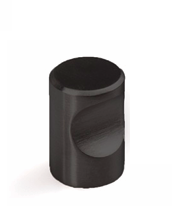 Knop RONDO mat zwart in 3 maten