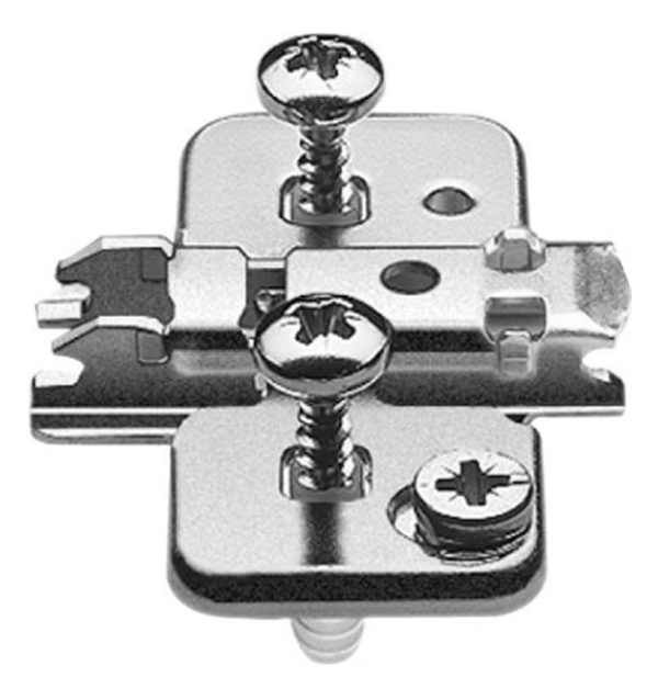 Blüm kruismontageplaat hoogte 0 en 3 mm snelmontage 5 mm