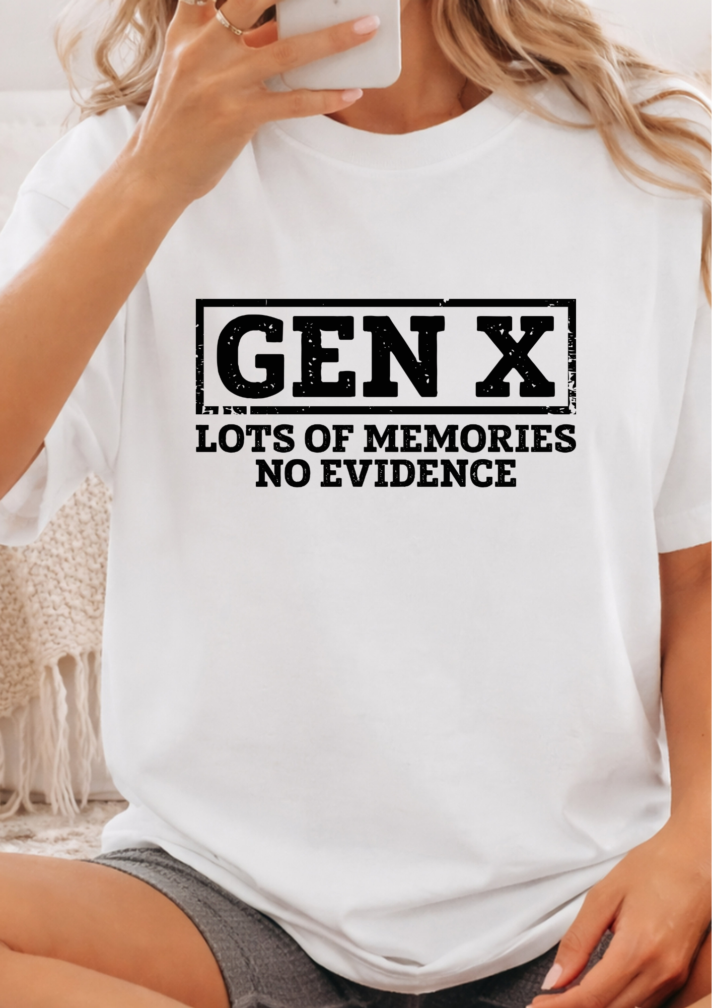 Gen X Lots of Memories No Evidence unisex T-Shirt