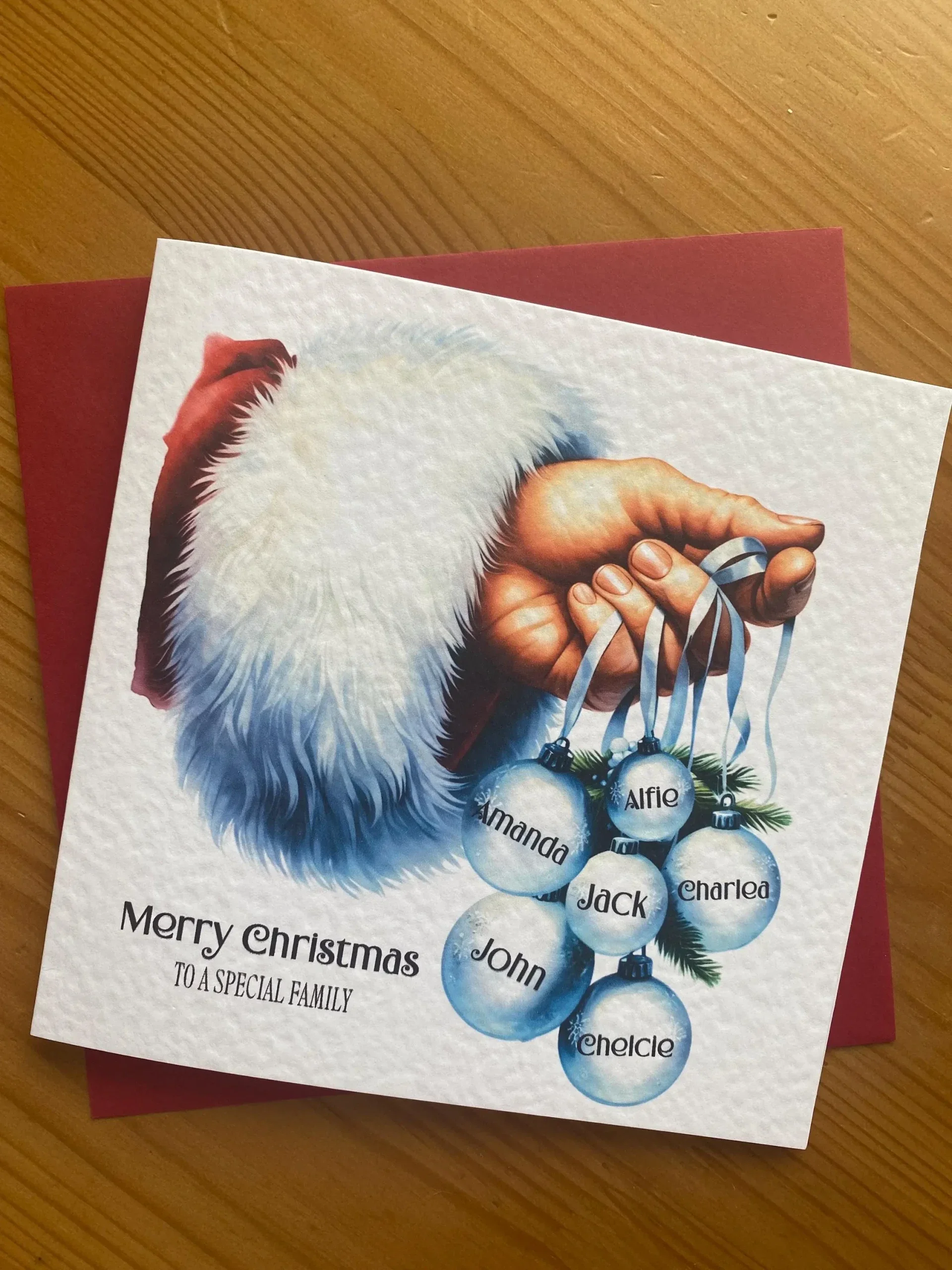 Personalised Family Christmas Card