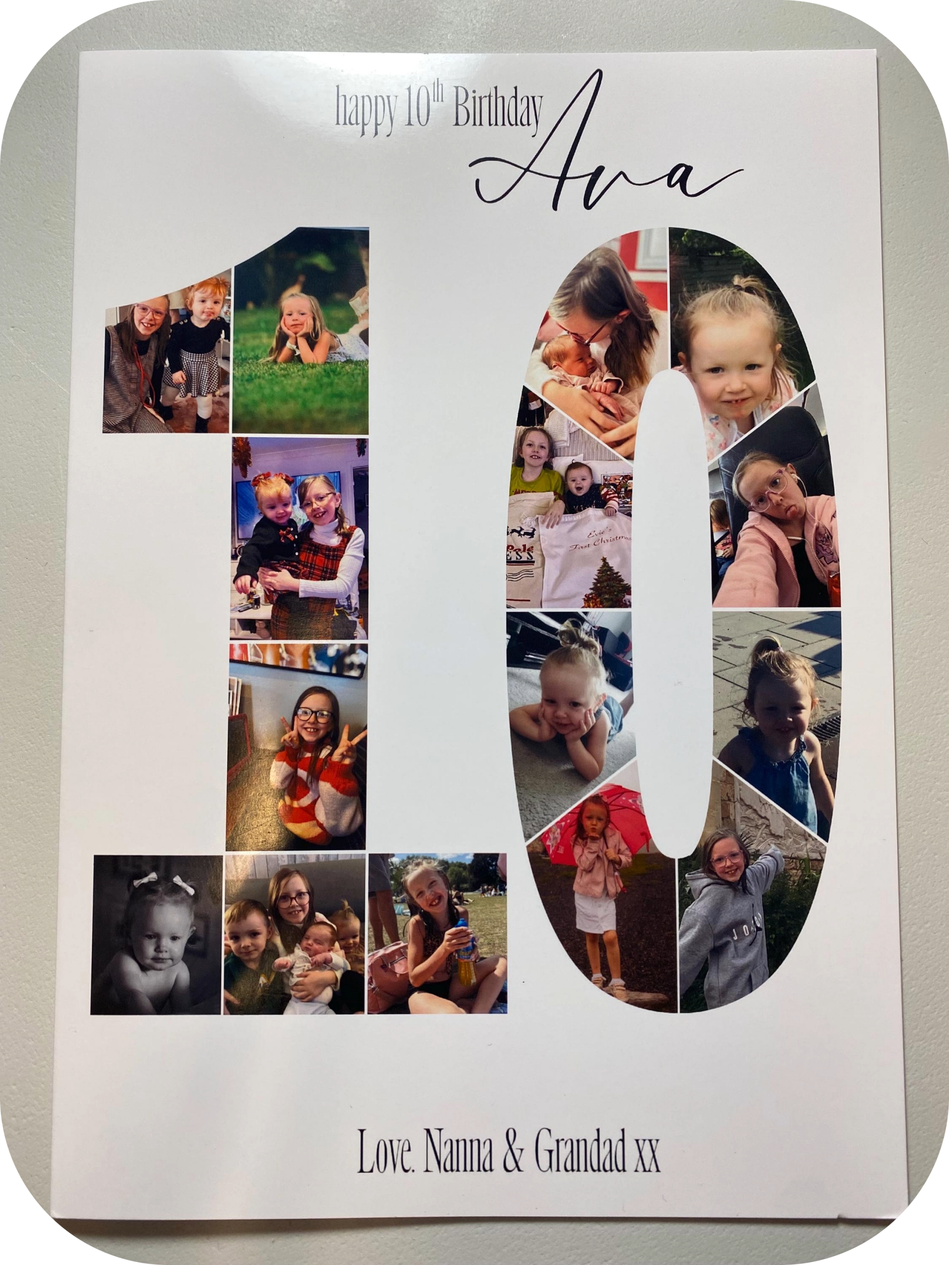 Personalised Photo Number Birthday Card