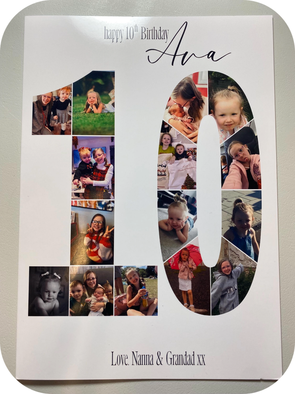 Personalised Photo Number Birthday Card