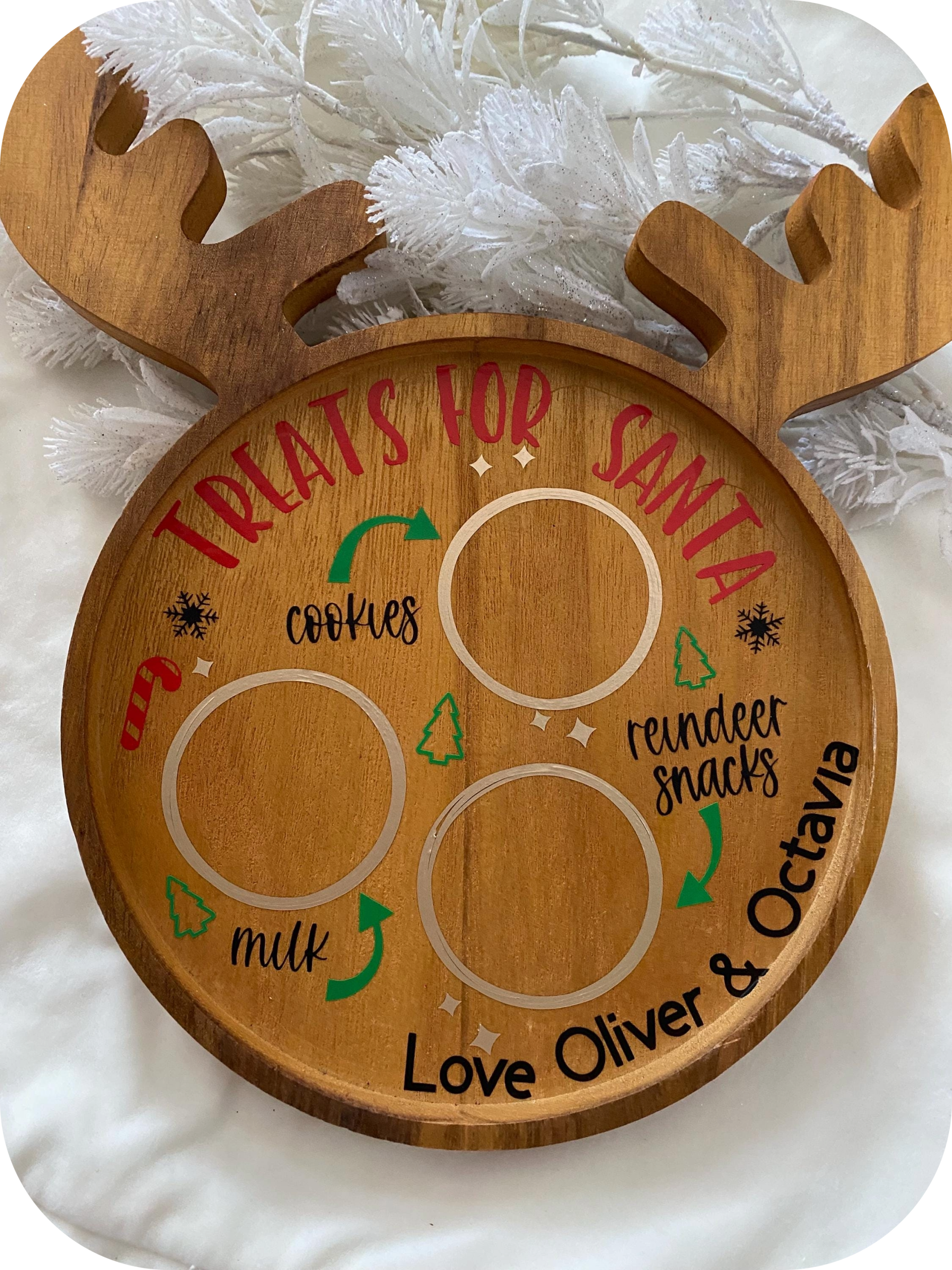 personalised Santa treat tray