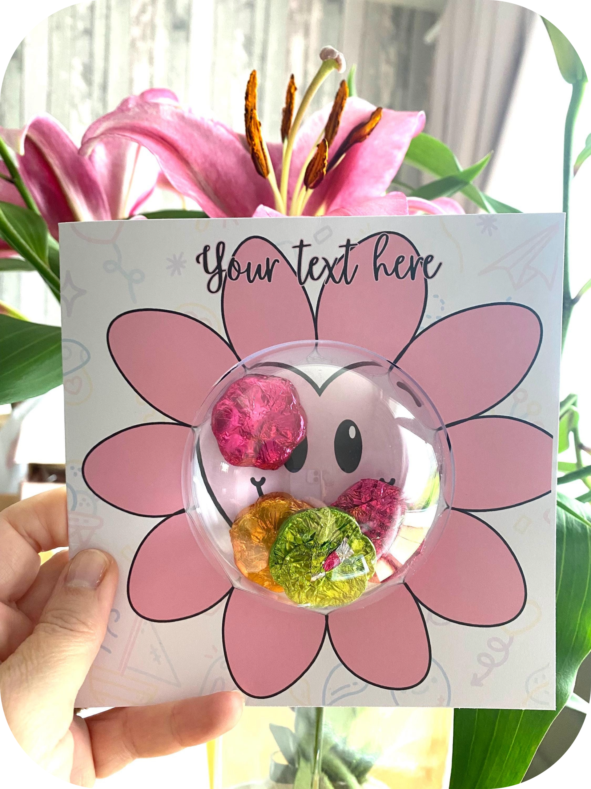Personalised Chocolate Birthday Card | Handmade Birthday Gift | Custom Name Card | Unique Birthday Surprise | Various Designs