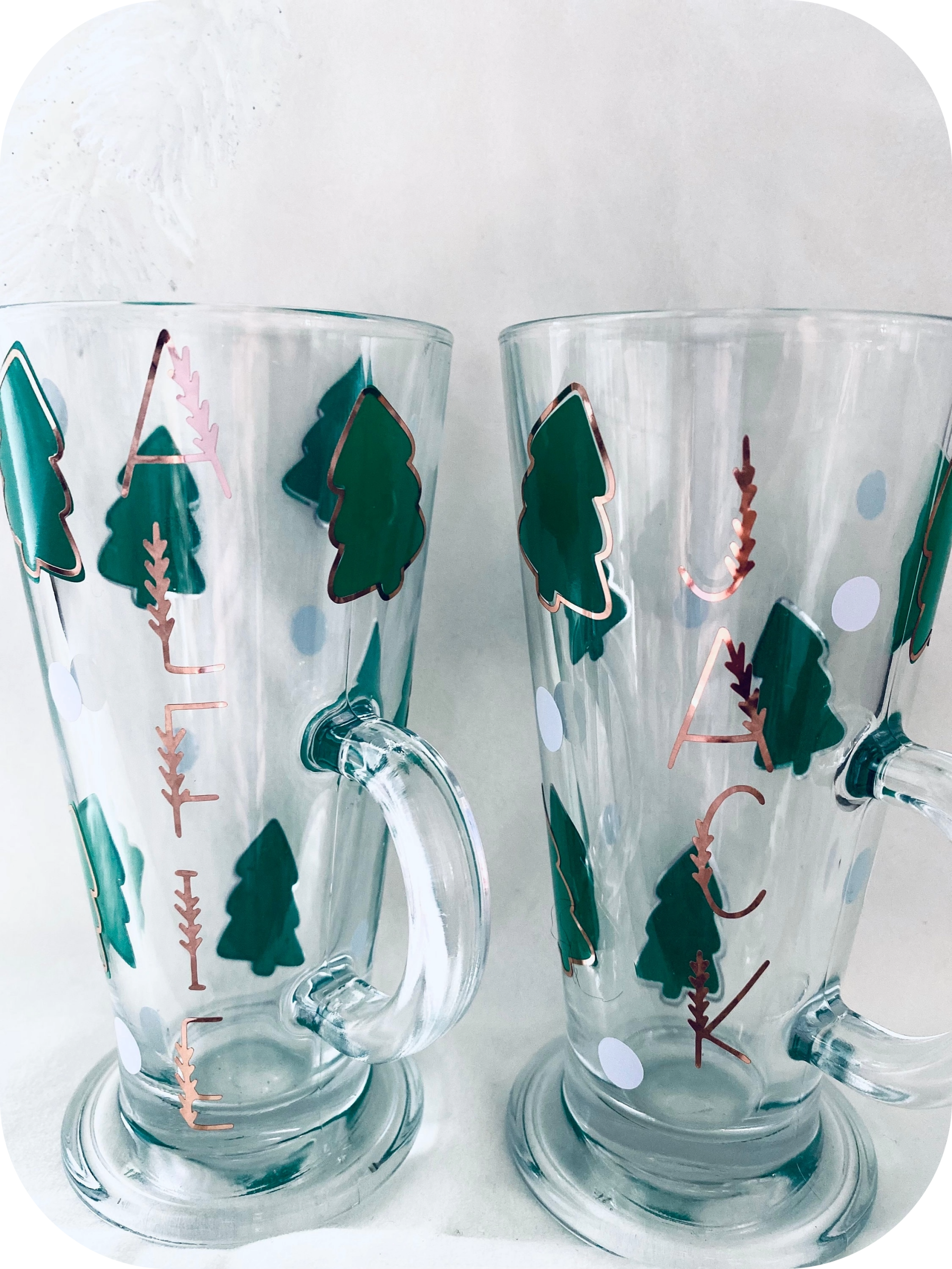 personalised hot chocolate glass cup