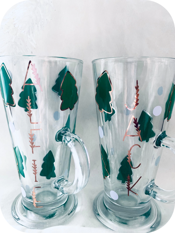 personalised hot chocolate glass cup