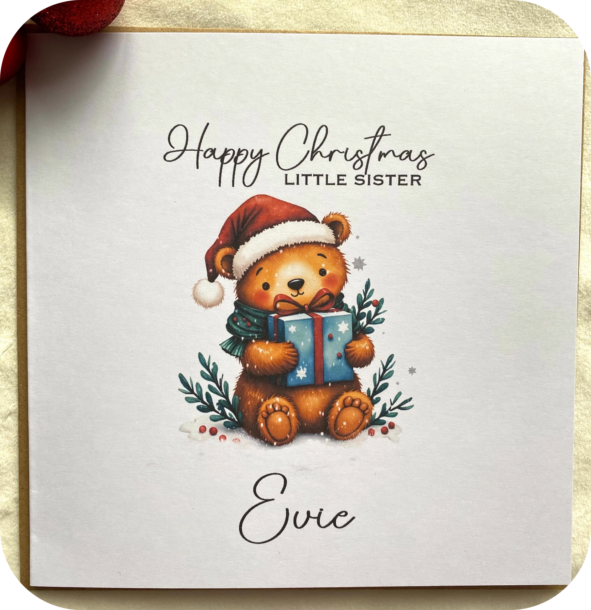 Personalised christmas card
