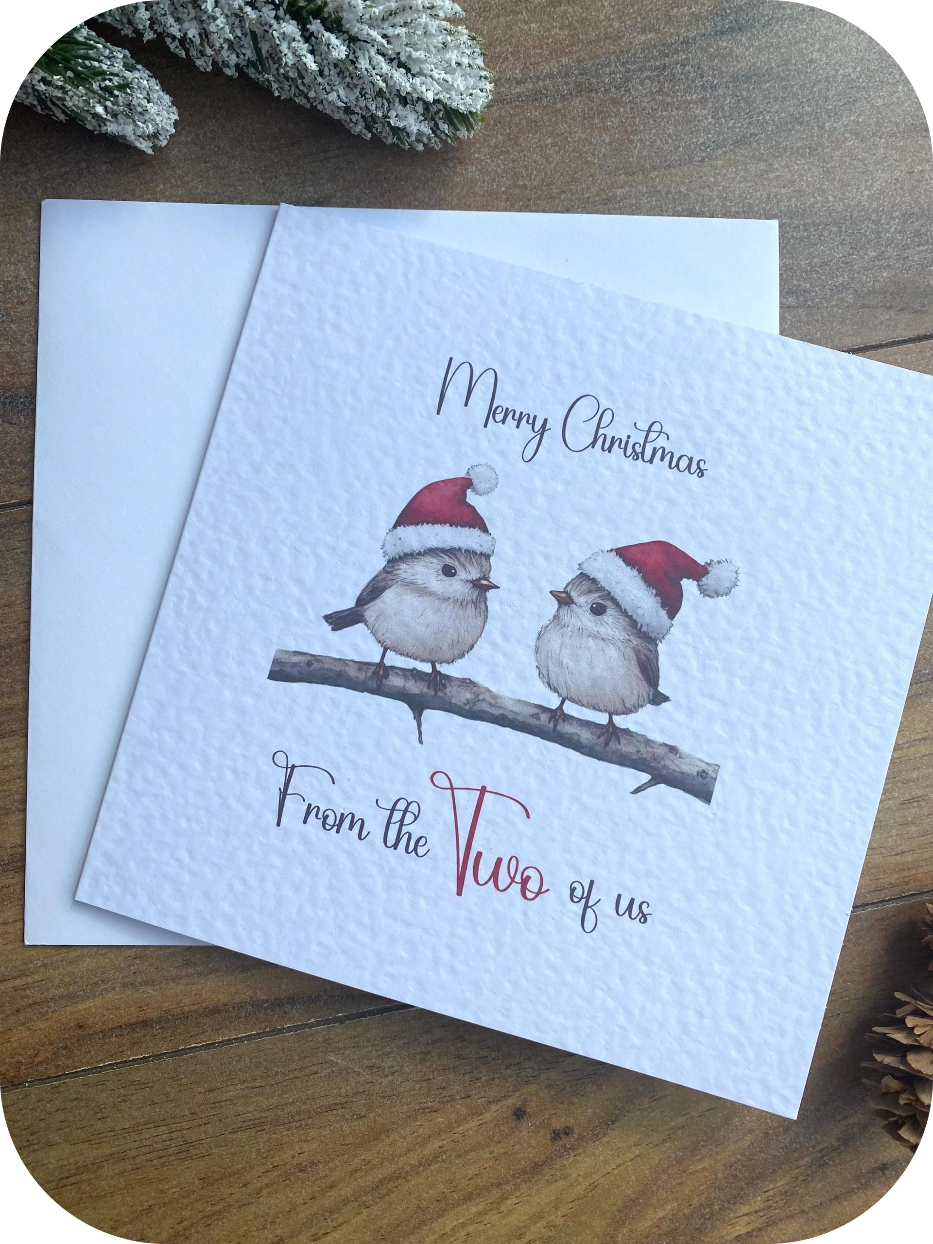 Whimsical Christmas bird Card